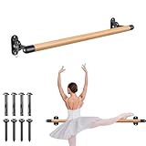 BeneLabel 0.9M Ballet Barre, Wall Mounted Wood Adjustable Dance Bar for Home Barre Workout...