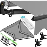 KESSER® Elektrische Gelenkarmmarkise mit Fernbedienung Markise Gelenkmarkise 250 x 200cm...