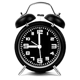 OSDUE Wecker für Schwerschläfer mit Ohne Ticken, Doppelglockewecker Nachtlicht Batteriebetrieben...