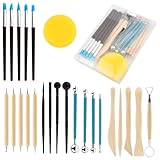 MXTIMWAN 24 Stück Modellierwerkzeug Ton Set, Polymer Clay Sculpting Tools, Keramik Sculpting Ton...