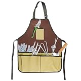 FairyPeach Gärtnerschürze mit Tasche, Verdickt und Wasserdicht Gartenschürze, einstellbar...