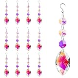 Sahoottie Glaskugeln, 50 mm, Tropfenform, Weihnachtsdekoration, 12 Stück, AB-Kristall,...