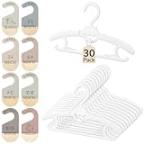 Hsei Baby-Kleiderbügel, rutschfest, mit 8 niedlichen Trennwänden für Kleinkinder, Mäntel, Hosen,...