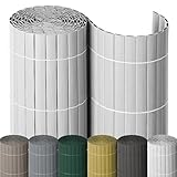 NOOR PVC Sichtschutzmatte - wetterfester Sichtschutzzaun für Balkon, Terrasse und Garten - stabile...