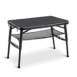 Mondoshop Klein Klapptisch Höhenverstellbarer für Camping Campingtisch Klappbar für Outdoor...