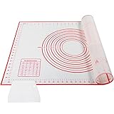 AJOXEL Backmatte aus Silikon, 70 × 50 cm, wiederverwendbar, Backmatte, Antihaftbeschichtung,...