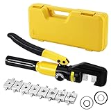 HSEAMALL 10T Hydraulische Presszange Crimpzange 4-70 mm² Kabelschuhzange Hydraulische Quetschzange...