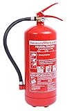 HausundWerkstatt24 6 kg Pulver-Feuerlöscher 9 LE mit Manometer (27 A 144 B C Dauerdrucklöscher...