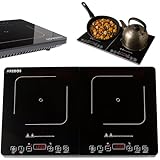 Arebos Doppel-Induktionskochplatte 3500W | 2 Kochzonen mit Touch-Display & Timer |...