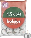 Bolsius D-light Teelichter - 45 Stück - im Beutel - Länge Brenndauer 8 Stunden - Dekorative...