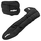 MAXXIVA® Handmanschetten Gewichtsmannschetten Set Schwarz 2 x 0,5kg mit Klettverschlüssen...