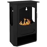 HOMCOM Ethanol-Kamin 7000 BTU Ethanol Ofen mit 3h Brenndauer, 1,2L Standkamin mit Flammenlöscher,...