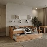 Krok Wood Massivholzbett mit zusätzlichem ausziehbarem Bett Modena in Buche 90x200 cm
