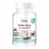 Selen 50µg - 100 Tabletten aus Selenhefe für 100 Tage, vegan, nur 1 Tablette täglich, organisches...