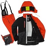 Killtec Herren Skianzug Größe XL - aus Skijacke schwarz grau burned orange und Skihose burned...