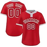 Generisch Personalisiert Atmungsaktiv Sporthemden Baseballtrikot Individuelles Baseball Jersey...