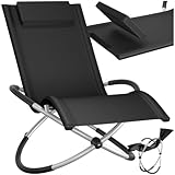 tectake® Outdoor Schaukelstuhl klappbar, Liegestuhl wetterfest, Relaxliege, belastbar bis 150kg,...