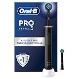 Oral-B PRO 3 3000 Elektrische Zahnbürste/Electric Toothbrush, 2 CrossAction Aufsteckbürsten, mit 3...