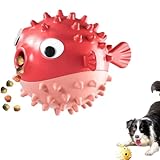 GUSHE Dog Latex Toy, Hundespielzeug Ball, Hund Kauspielzeug Leckerli Spender, Futterball für Hunde,...