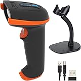 Tera Barcode Scanner 1D 2D QR Wireless Kabellos 2,4 GHz + Wired USB 2,0 Kabelgebunden Handscanner...