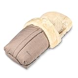 Fellhof 108308 Lammfell Fußsack Cortina, Oeko-TEX® Zertifiziert, 45x97 cm, Wind- und wasserdicht,...