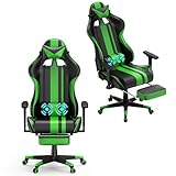 Froadp Gaming Stuhl Massage Bürostuhl Ergonomisch Gepolstert Gaming Chair Drehsessel mit...