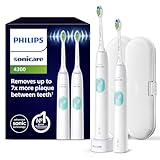 Philips Sonicare ProtectiveClean 4300 elektrische Zahnbürste, Schallzahnbürste mit zwei...