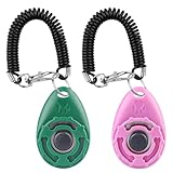Diyife Hunde Clicker mit Elastischem Handschlaufe, Trainings Klicker mit Großem Knopf,...