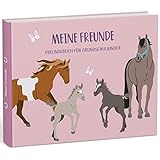 mintkind® „Meine Schulfreunde“ Freundebuch für Mädchen und Jungen – Pferde...
