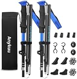 Anykuu Wanderstöcke Faltbar 2PCS Walking Stöcke Verstellbar 110-130cm Ultraleichte Trekkingstöcke...