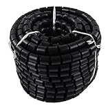 Kabelschutz Spiralschlauch, PE Isolierschlauch, Schwarz Dia 42mm 20m - Säure Alkali Beständig,...