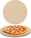 Unicook Rund Pizzastein Brotbackstein für Backofen 26cm - Pizzastein für Gasgrill, Pizza Backstein...