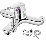 Zilan Badewannenarmatur mit Handbrause (Brauseschlauch) Wannen Armatur Badarmatur Küchenarmatur...