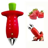 Febbya Pflaumenentsteiner,Erdbeer Strunkentferner für Weiches Obst und Gemüse Obstentkerner aus...