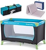 Hauck Baby Reisebett Set Dream n Play mit Matratze - faltbares Kinder Babyreisebett mit Tasche -...