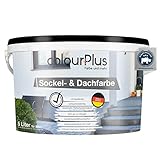 colourPlus Sockelfarbe & Dachfarbe 5L Anthrazitgrau | Wetter & UV Beständige Farbe für...