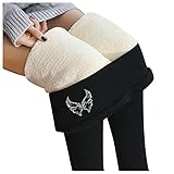 Thermo Leggings Damen mit Gefüttert Warm Samt Dicke enge Winterschilderhose Frauen Leggings...