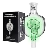 Ryosee Shisha Molassefänger Totenkopf Hookah 18/8 Schliff Molassefänger aus Glas Universal...