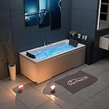 TroniTechnik® Badewanne IOS mit Whirlpool 170cmx75cm, Acrylwanne für zwei Personen, Whirlpoolwanne...