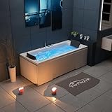 TroniTechnik® Badewanne IOS mit Whirlpool 170cmx75cm, Acrylwanne für zwei Personen, Whirlpoolwanne...