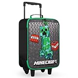 Minecraft Kinderkoffer Trolley Koffer Kinder Jungen Mädchen Handgepäck Reisekoffer Leicht 2 Rollen