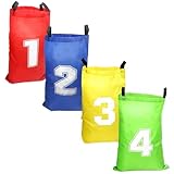 4 Stück Sackhüpfen Säcke, Hüpfsack, Sackhüpfen Geburtstag Set Geburtstag Partyspiele für Grün...