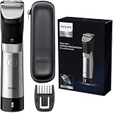 Philips Barttrimmer Series 9000 mit SteelPrecision-Technologie inkl. Bartkammaufsatz und Reiseettui...