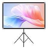 Tragbare Beamer Leinwand mit Stativ, Faltbare Knitterfreie Indoor Outdoor Filmleinwand mit Einem...