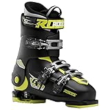 Roces Kinder Skischuhe Idea Free Größenverstellbar, Black-Lime, 36/40, 450492-018