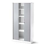 Jan Nowak Rollladenschrank Aktenschrank Büroschrank mit Rolltüren Metall Pulverbeschichtung 4...