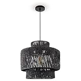 Paco Home Pendelleuchte Esstisch Papier Boho Hängelampe Esszimmer Lampe E27 Hängeleuchte Rattan,...