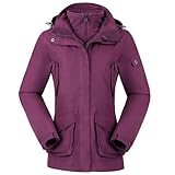 Ambayz Damen Ski 3-in-1-Jacke 2 Stück Set Outdoor Wanderjacke Wasserdicht Winterjacke Winddicht...