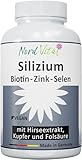 Hochdosiertes Silizium aus Bambus-Extrakt (858 mg), Hirse-Extrakt, Biotin, Zink, Selen, Kupfer, und...