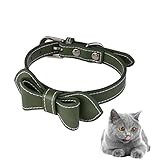 WOONEKY Haustier Pu Halsband Haustier Hundehalsband Pu Hundehalsband Haustierhalsband Katze Bowknot...